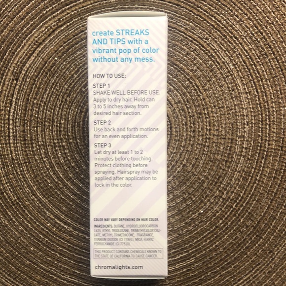 Chroma Lights Temporary Hair Color Spray Metallic Teal - Picture 4 of 5